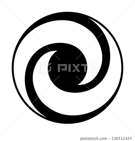 A circular logo in the shape of a spiral, A circular logo in the shape of a spiral, 136312424