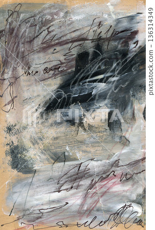 Vintage abstract paper sheet with rough torn edges. Worn antique paper texture. For interior design, prints, fabric or background. Vintage abstract paper sheet with rough torn edges. Worn antique paper texture. For interior design, prints, fabric or background. 136314349