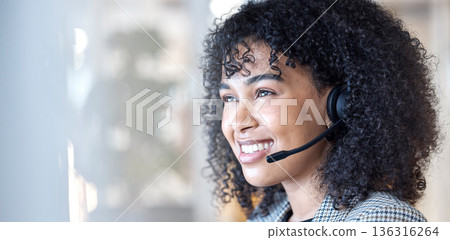 Call center, smile and woman in office consulting in crm, telemarketing or customer service. Happy, face and lady consultant working in contact us, online support or help, advice or virtual assistant Call center, smile and woman in office consulting in crm, telemarketing or customer service. Happy, face and lady consultant working in contact us, online support or help, advice or virtual assistant 136316264