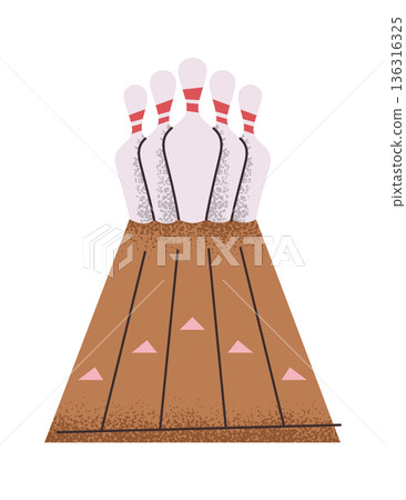 Bowling alley with pins sticker 136316325