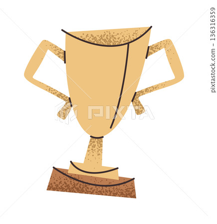 Golden goblet trophy cup sticker 136316359
