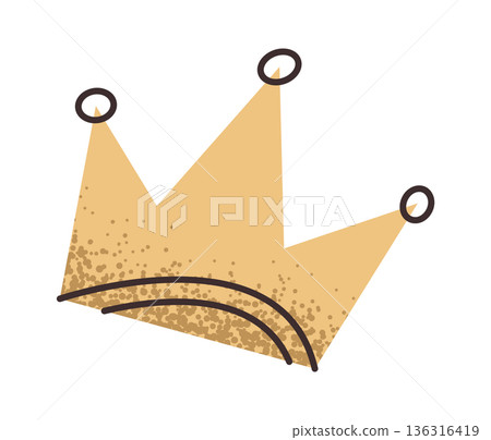 Golden crown bowling award sticker 136316419