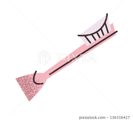 Classic manual toothbrush sticker design 136316427
