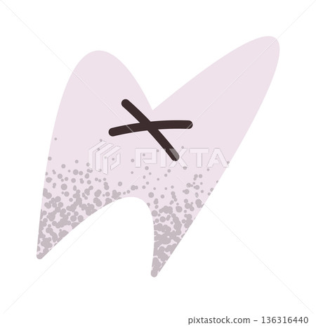 Clean white healthy tooth sticker Clean white healthy tooth sticker 136316440