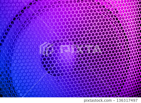 Sound Speaker grill texture. Neon gradient tone Sound Speaker grill texture. Neon gradient tone 136317497