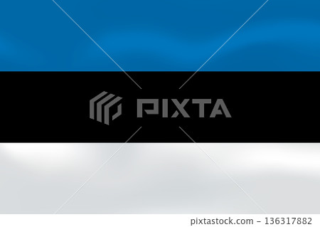 Estonia flag with wavy silk effect. Vector flag symbolizing national pride, identity, heritage, patriotism and authority Estonia flag with wavy silk effect. Vector flag symbolizing national pride, identity, heritage, patriotism and authority 136317882
