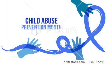 Child Abuse Prevention Month April Awareness Safe. For campaigns, posters, social media, and educational websites. Vector illustration. Child Abuse Prevention Month April Awareness Safe. For campaigns, posters, social media, and educational websites. Vector illustration. 136322290