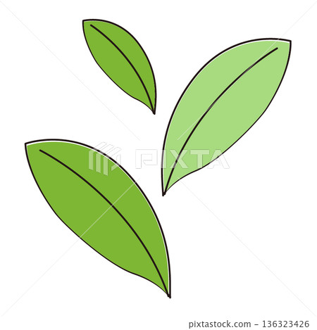 Simple leaf illustration Simple leaf illustration 136323426