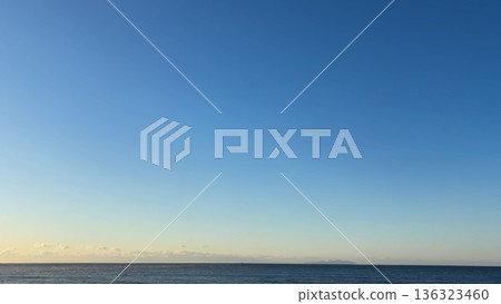 The sea and sky bathed in the winter morning light The sea and sky bathed in the winter morning light 136323460