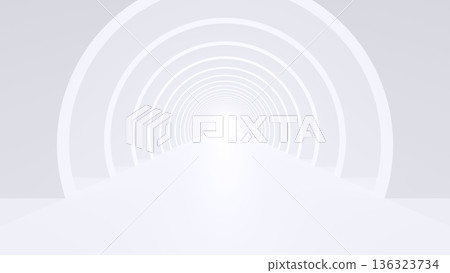 White circular tunnel abstract background White circular tunnel abstract background 136323734