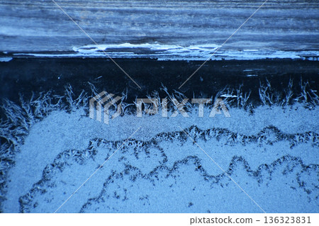 Window glass frost Window glass frost 136323831