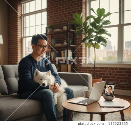 Various remote work styles 136323865