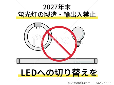 禁止使用螢光燈 禁止使用螢光燈 136324482