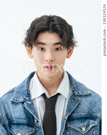 Portrait of a young man in denim Portrait of a young man in denim 136324524