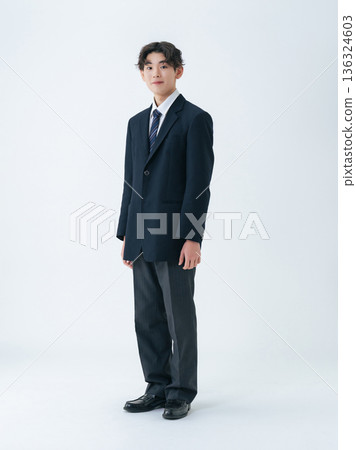 Portrait of a male student in uniform Portrait of a male student in uniform 136324603