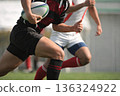 Rugby player running 136324922
