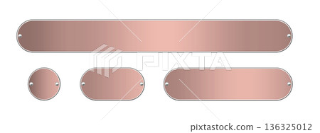 Copper metal plate D6 set 136325012