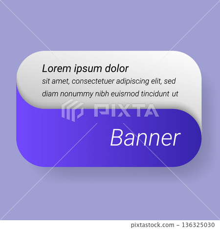 Modern Abstract UI Banner Design With Rounded Shapes Modern Abstract UI Banner Design With Rounded Shapes 136325030