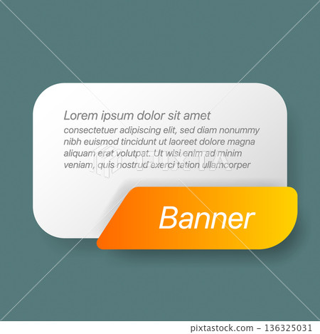 Modern Banner Background Template With Rounded Shapes 136325031