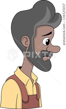 Sad Farmer Cartoon Character Illustration With Emotional Expression Sad Farmer Cartoon Character Illustration With Emotional Expression 136325037