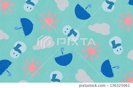 天氣標記圖案（淺綠色） 136325061