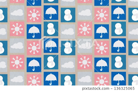 Weather mark block pattern (beige) Weather mark block pattern (beige) 136325065