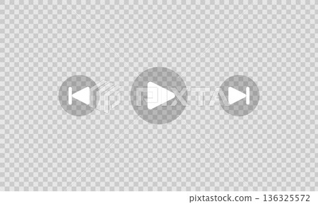 Playback screen UI template showing video playback controls Playback screen UI template showing video playback controls 136325572