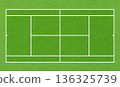 Turf tennis court 136325739