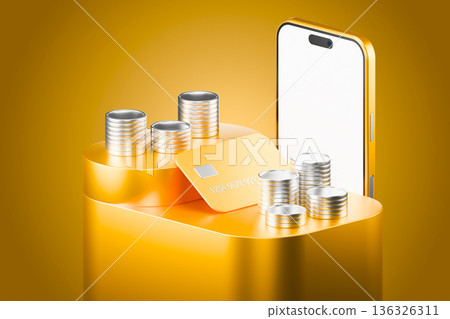 Safe with money for ultimate financial protection 136326311