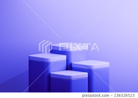 Blue staircase for step by step business success Blue staircase for step by step business success 136326523