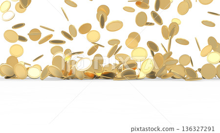 Falling gold coins CG Falling gold coins CG 136327291