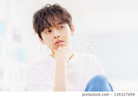 Young men's portrait Young men's portrait 136327899