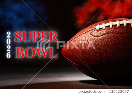 A football sits prominently, ready for the big game in 2026 136328027