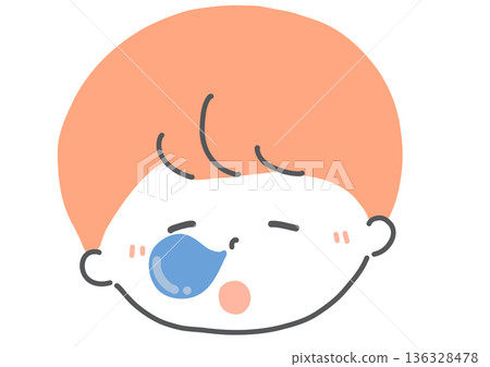Sleeping child boy illustration 136328478
