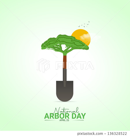 National Arbor Day creative concept. Arbor Day for social media post design 136328522