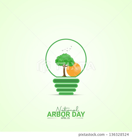 National Arbor Day creative concept. Arbor Day for social media post design National Arbor Day creative concept. Arbor Day for social media post design 136328524