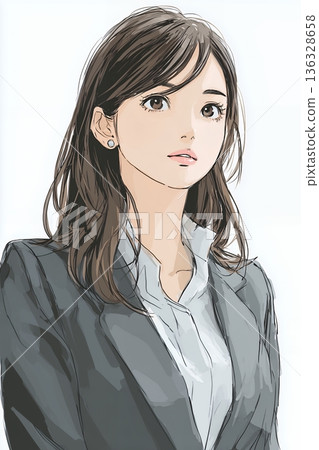 Young woman working in the office Young woman working in the office 136328658