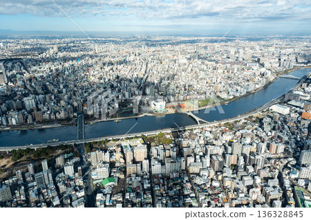 View from the observation deck of Tokyo Skytree, Oshiage, Sumida Ward, Tokyo View from the observation deck of Tokyo Skytree, Oshiage, Sumida Ward, Tokyo 136328845