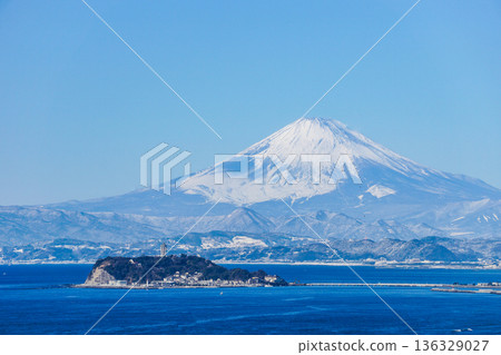 Mt. Fuji and Enoshima from Zushi 136329027