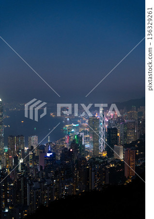 Night view from Hong Kong Victoria Peak 136329261