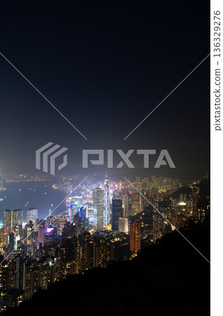 Night view from Hong Kong Victoria Peak Night view from Hong Kong Victoria Peak 136329276