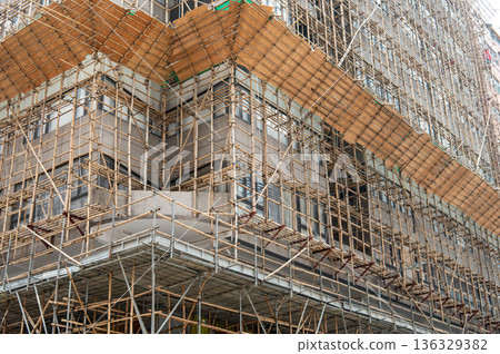 香港竹製鷹架 136329382