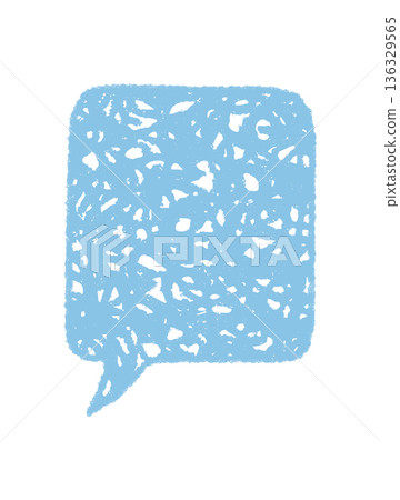 Organic speech box styled in crayon sketch and soft balloon form. Blue chat bubble rectangle gives a friendly message icon touch. Playful communication accent for text and creative message art. Organic speech box styled in crayon sketch and soft balloon form. Blue chat bubble rectangle gives a friendly message icon touch. Playful communication accent for text and creative message art. 136329565