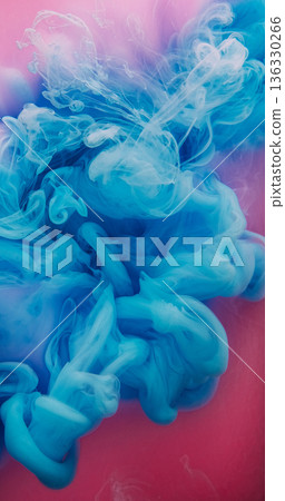 Fog mix paint. Smoke mist. Blur pink blue purple color cloud fume splash haze texture water acrylic pigment on abstract background. Fog mix paint. Smoke mist. Blur pink blue purple color cloud fume splash haze texture water acrylic pigment on abstract background. 136330266