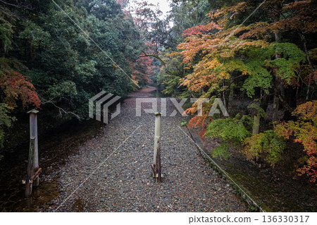 The flow of purification at Ise Shrine in Mie Prefecture, signs of autumn The flow of purification at Ise Shrine in Mie Prefecture, signs of autumn 136330317