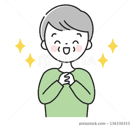 An emotional senior man 136330353