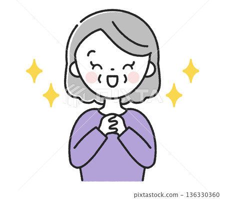 An emotional senior woman 136330360