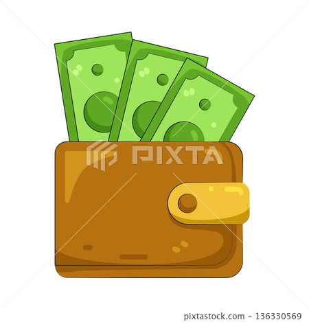 Illustration of wallet  136330569