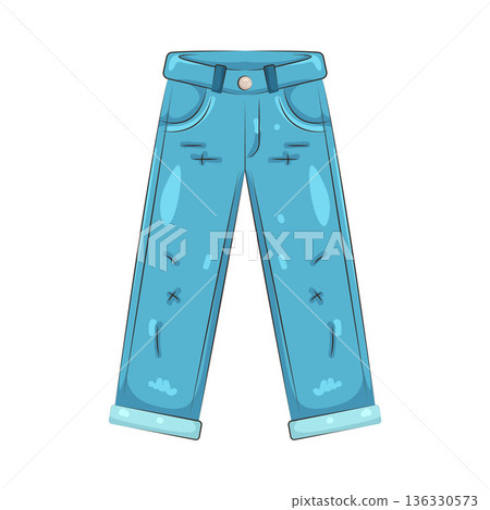 Illustration of jeans 136330573