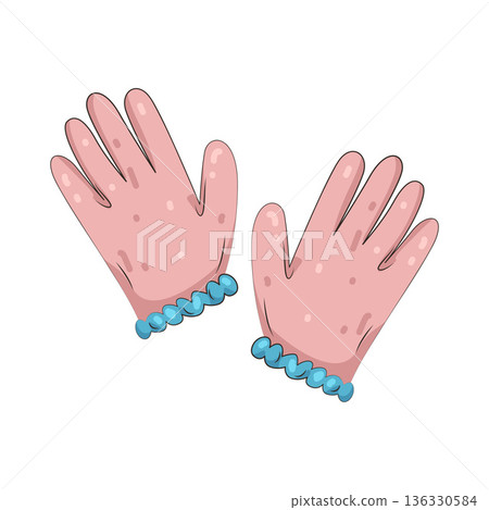 Illustration of gloves Illustration of gloves 136330584